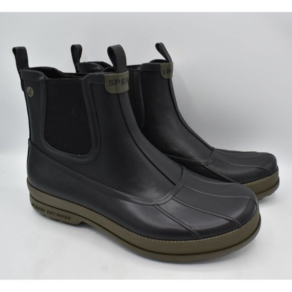 Sperry Mens Size 10 Cold Bay Black Waterproof Chelsea Rain Boots Shoes main image 7